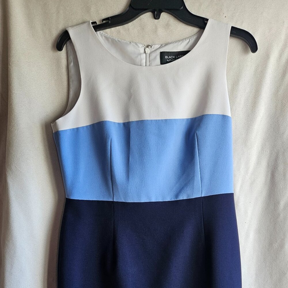 Evan Picone Black Label size 6 dress.  Blue, Light Blue, and White.